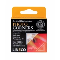 Archival Polypropylene Photo Corners 1.58cm Pack 500