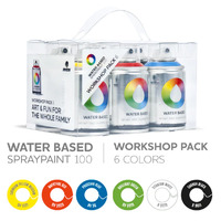 MTN Water Based 100ml Pack 6 Assorted