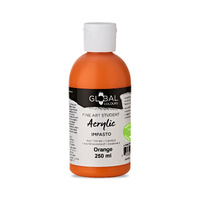 Global Colours Student Acrylic 250ml Orange