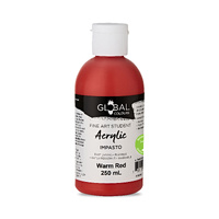 Global Colours Student Acrylic 250ml Warm Red 