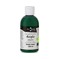 Global Colours Student Acrylic 250ml Green Deep