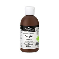 Global Colours Student Acrylic 250ml Burnt Sienna