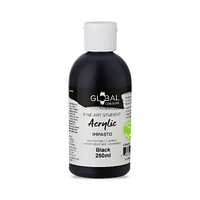 Global Colours Student Acrylic 250ml Black