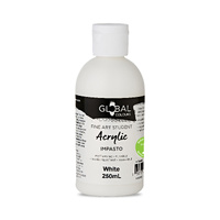 Global Colours Student Acrylic 250ml White