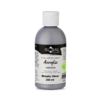 Global Colours Student Acrylic 250ml Metallic Silver