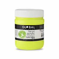 Global Colours Acrylic Impasto 500ml Fluoro Yellow