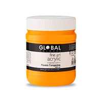 Global Acrylic Impasto 500ml Fluoro Tangerine