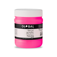 Global Acrylic Impasto 500ml Fluoro Pink