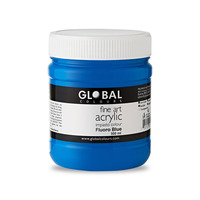 Global Acrylic Impasto 500ml Fluoro Blue