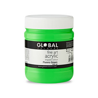 Global Acrylic Impasto 500ml Fluoro Green