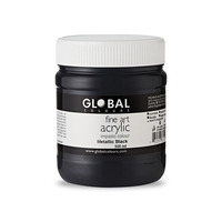 Global Acrylic Impasto 500ml Metallic Black