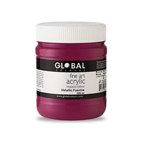 Global Acrylic Impasto 500ml Metallic Fuschia