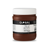 Global Acrylic Impasto 500ml Burnt Sienna