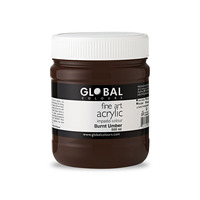 Global Acrylic Impasto 500ml Burnt Umber