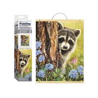 Paint by Numbers Scroll Secret Admirer Raccoon