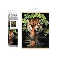 Paint by Numbers Scroll Thirsty Tiger