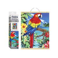 Paint by Numbers Scroll Scarlet Red Macaw