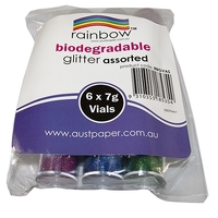 Biodegradable Glitter 7g Assorted Pack 6