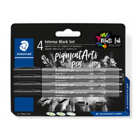 Staedtler Pigment Arts Pen Set 4 Black