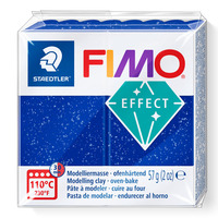 Fimo Effect Polymer Clay 302 Glitter Blue 57g