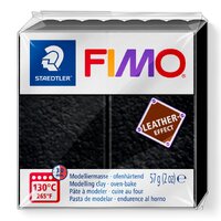 Fimo Leather Effect Polymer Clay 909 Black 57g