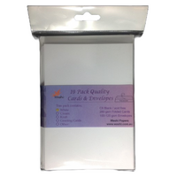 White Card Pack With Envelopes C6 Pack 10