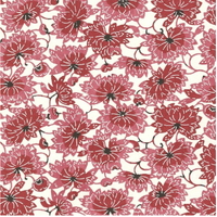 Katazome Paper A4 KA192 Pink Flowers on White