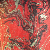 Himalayan Marble Paper A4 MA05 Gold Black on Red