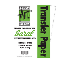 Saral Transfer Sheets Pack 10 8.5x12" White