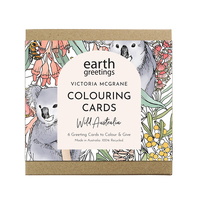 Earth Greetings Colouring Cards Pack 6 Wild Australia