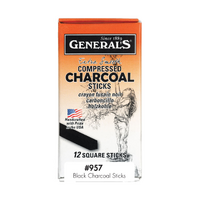 Generals Compressed Charcoal Box 12 2B